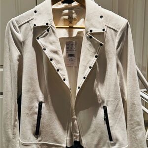Laura Women's Elegant White Blazer with studs
